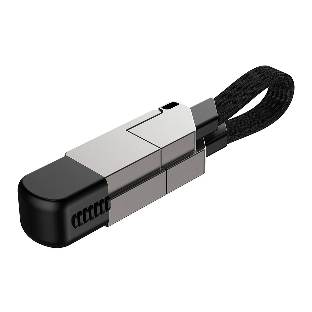 Multi charging cable short for travel portable magnetic keyring 4 in 1 fast charger cord pd 60w usb ac to type c for phone pad