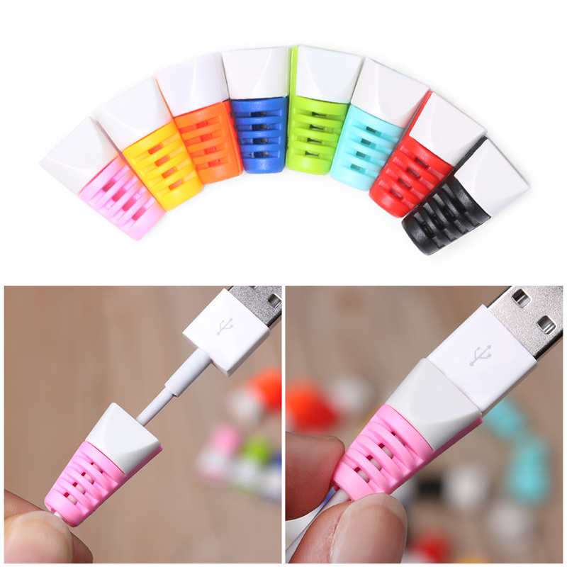 2 Chiếc Dây Bảo Vệ Cáp Thông Dụng Dây Quấn Cuộn Dữ Liệu Dây Bảo Vệ Dây Quấn Lò Xo Tương Thích Với iPhone Android Vỏ Cáp Tai Nghe Sạc USB