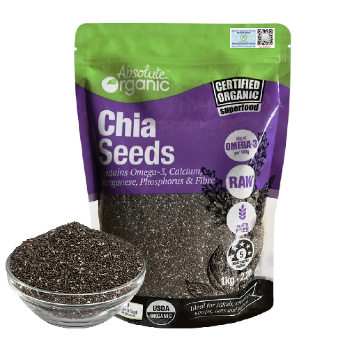 HCM - Hạt chia úc tím Absolute Organic HSD 12/2023