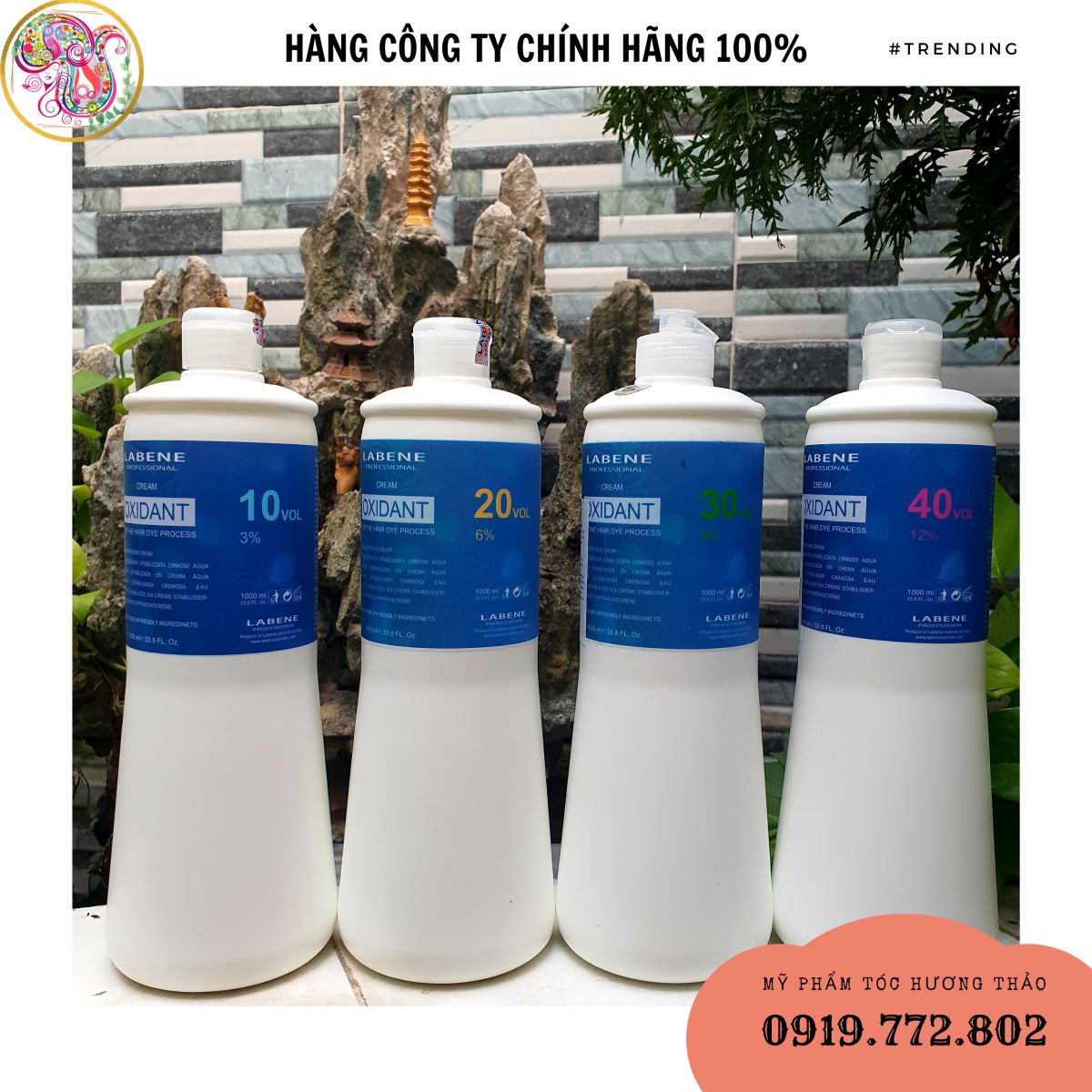 KEM OXY DUNG MÔI TRỢ NHUỘM LABENE PROFESSIONAL HAIR DEVELOPER 1000ML (3%-6%-9%-12%)