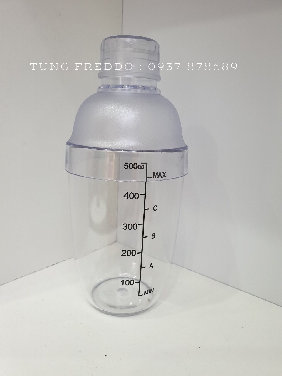Bình lắc - bình shaker nhựa có chia vạch 500- 700ml- 1000ml