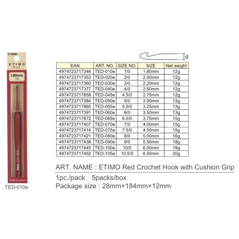 Kim móc Nhật Tulip Etimo Red