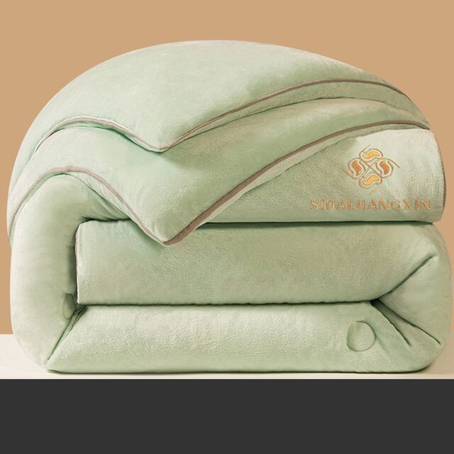 Lamb Wool Quilt Winter Household Thickened Warm Coral Velvet Blanket