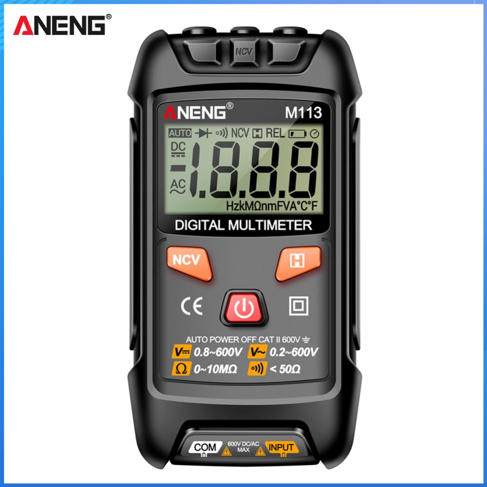 【Aneng】Máy kiểm tra máy đo vạn năng Mini kỹ thuật số Đồng hồ vạn năng thông minh LCD AC/DC Đồng hồ đo dòng điện điện áp với lưu dữ liệu NCV cho thợ điện