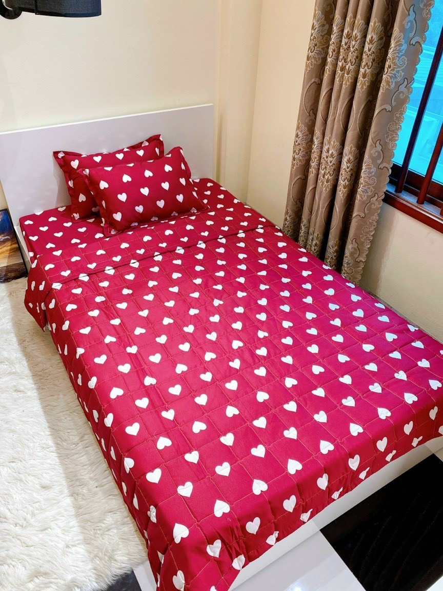 Bộ ga gối 3 món 10cm 15cm 20cm đủ kích thước heo đỏ to