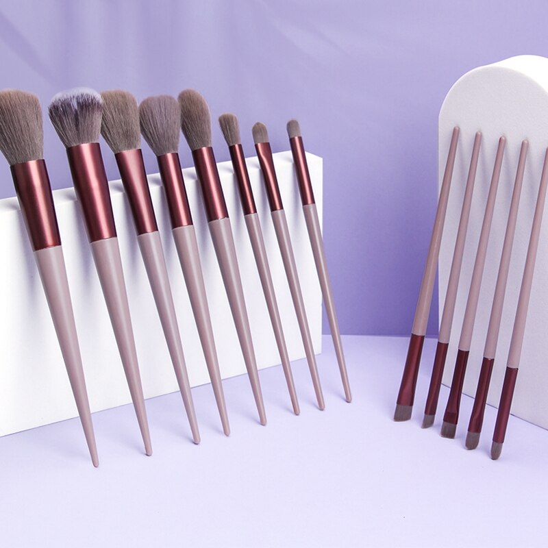13%20Pieces%20Makeup%20Brush%20Set%20Eye%20Shadow%20Foundation%20Women%20Cosmetic%20Brush%20Beauty%20Soft%20Makeup%20Tools%20With%20Bag%20-%20Image%203