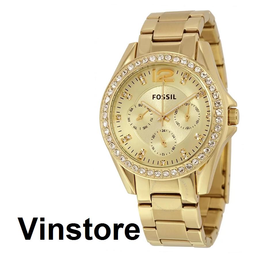 Fossil Riley Multi-function Gold Tone 