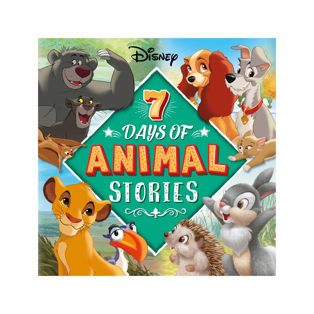 Disney 7 Days of Animal Stories Book Collection For Kids (142 Pgs