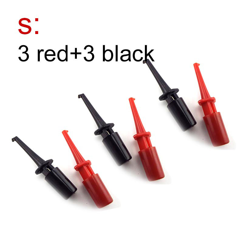 QKKQLA 4Types Single Test Hook Clip Line 10Pin Cable Crocodile Clip Electronic Testing