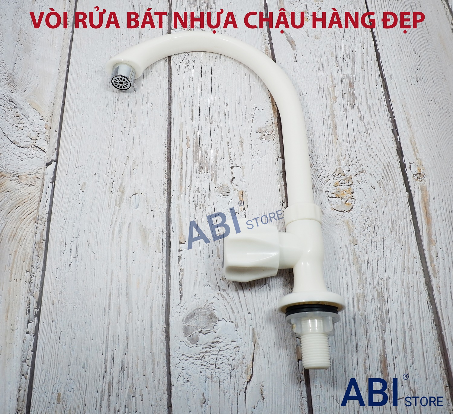Vòi Rửa Chén Bát Ngổng Nhựa Gắn Chậu Cắm Tường Hàng Dày Đẹp Giá Rẻ
