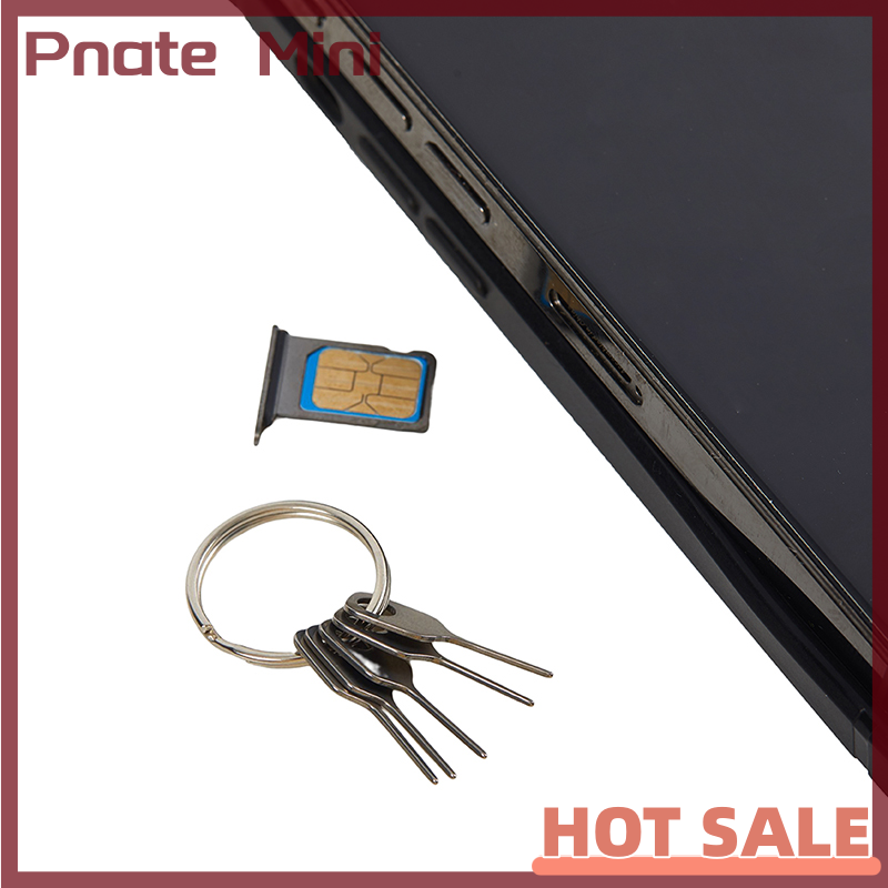 Pnate 5pcs Set SIM Card Eject Pin Key Tool Needle SIM Card Tray Holder Eject Pin for Mobile Phone Key Tool Card Pin Needle