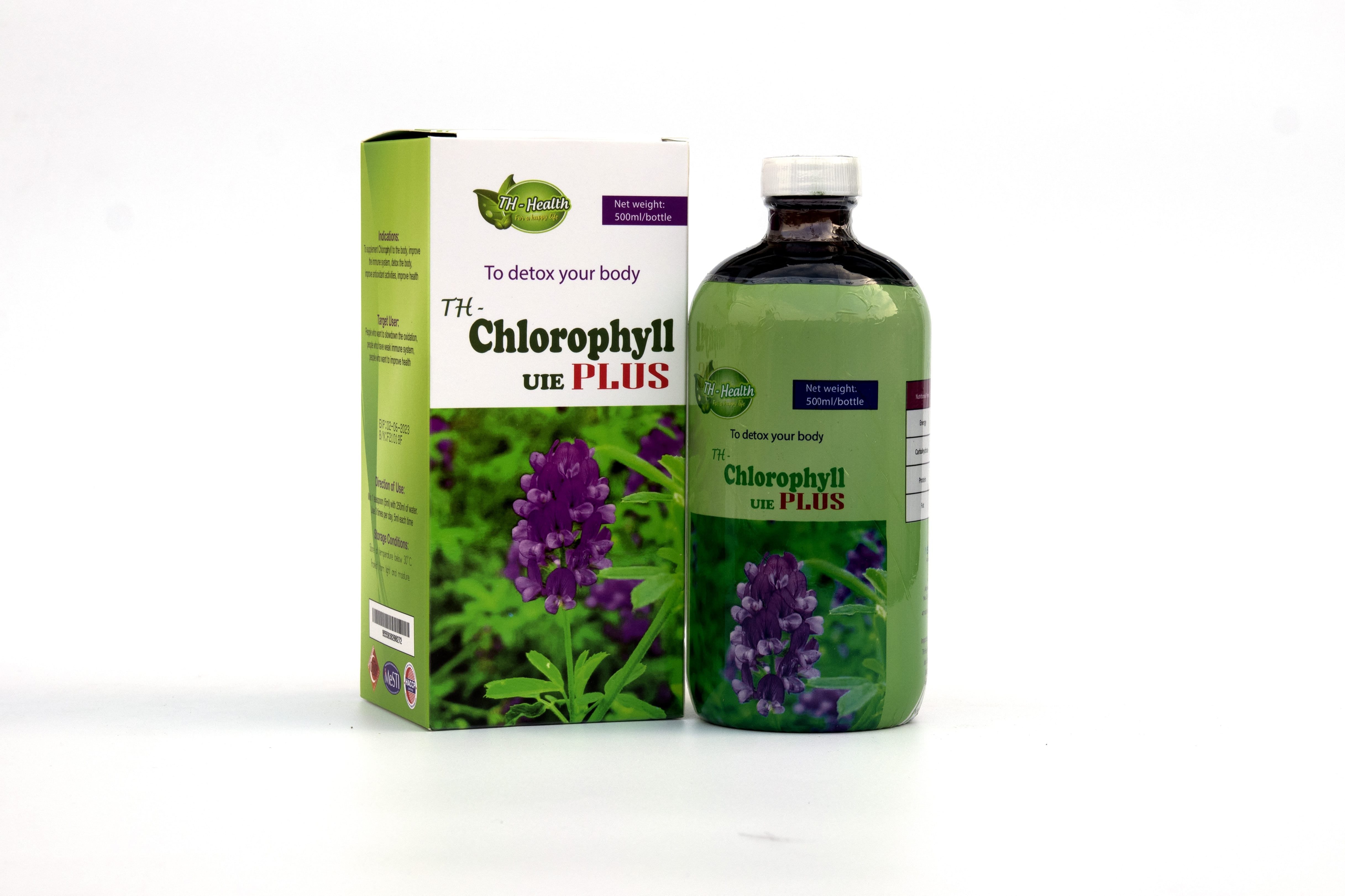Thực phẩm bảo vệ sức khỏe TH-Chlorophyll UIE Plus - Chai 500ml