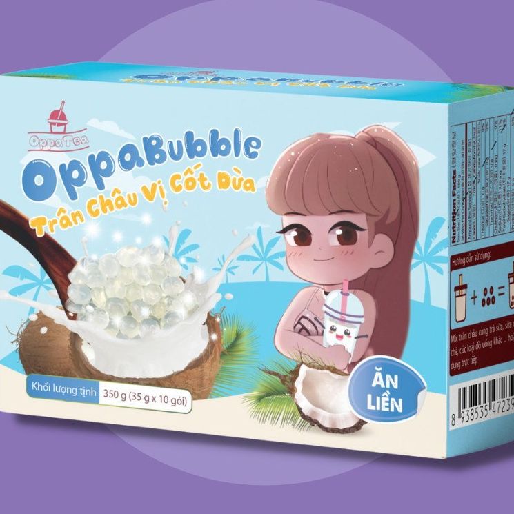 Trân Châu Oppa Bubble Ăn Liền 350gram ( 35gram * 10 Gói )