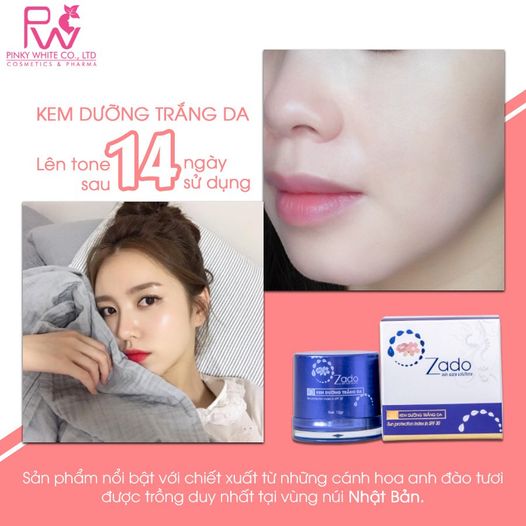 KEM DƯỠNG TRẮNG DA ZADO-12gr