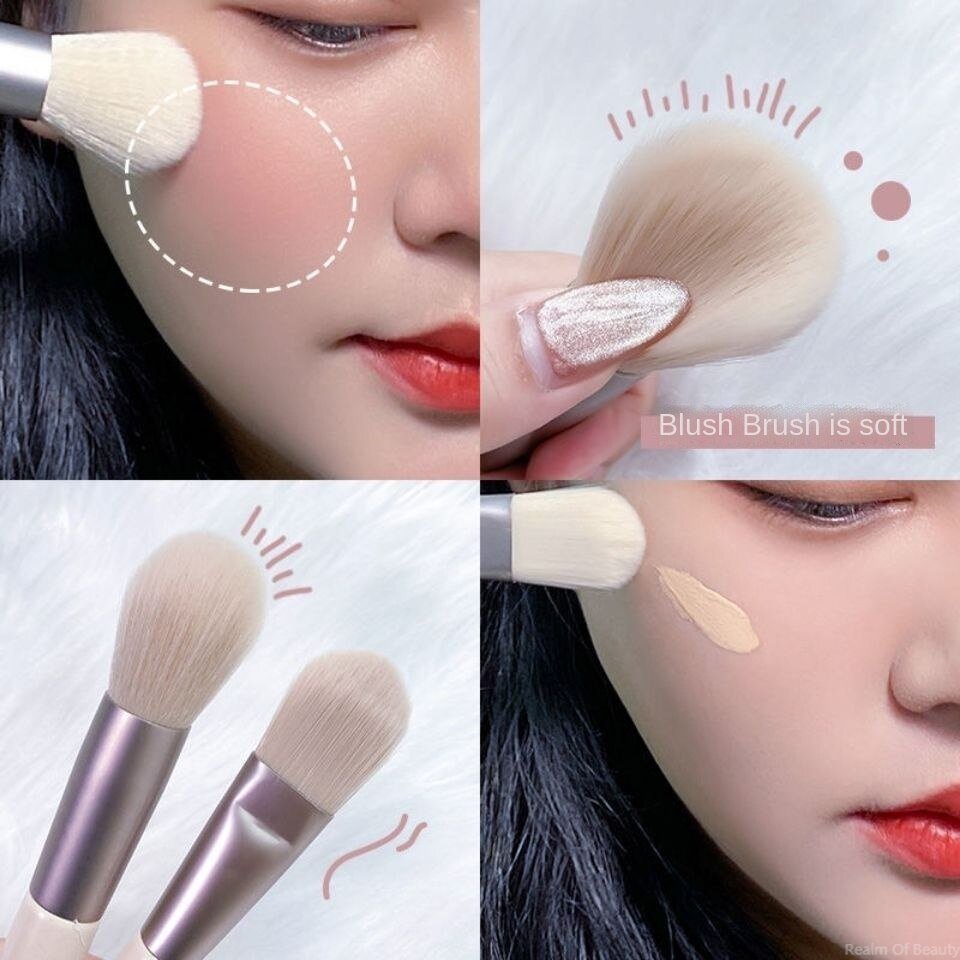 Set 8 Cọ Trang Điểm Mini Màu Macaron Dễ Mang Theo