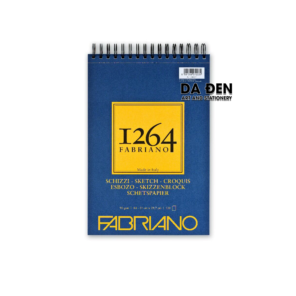 [DA ĐEN] Sổ Fabriano 1264 Sketch A3|A4|A5 90gsm