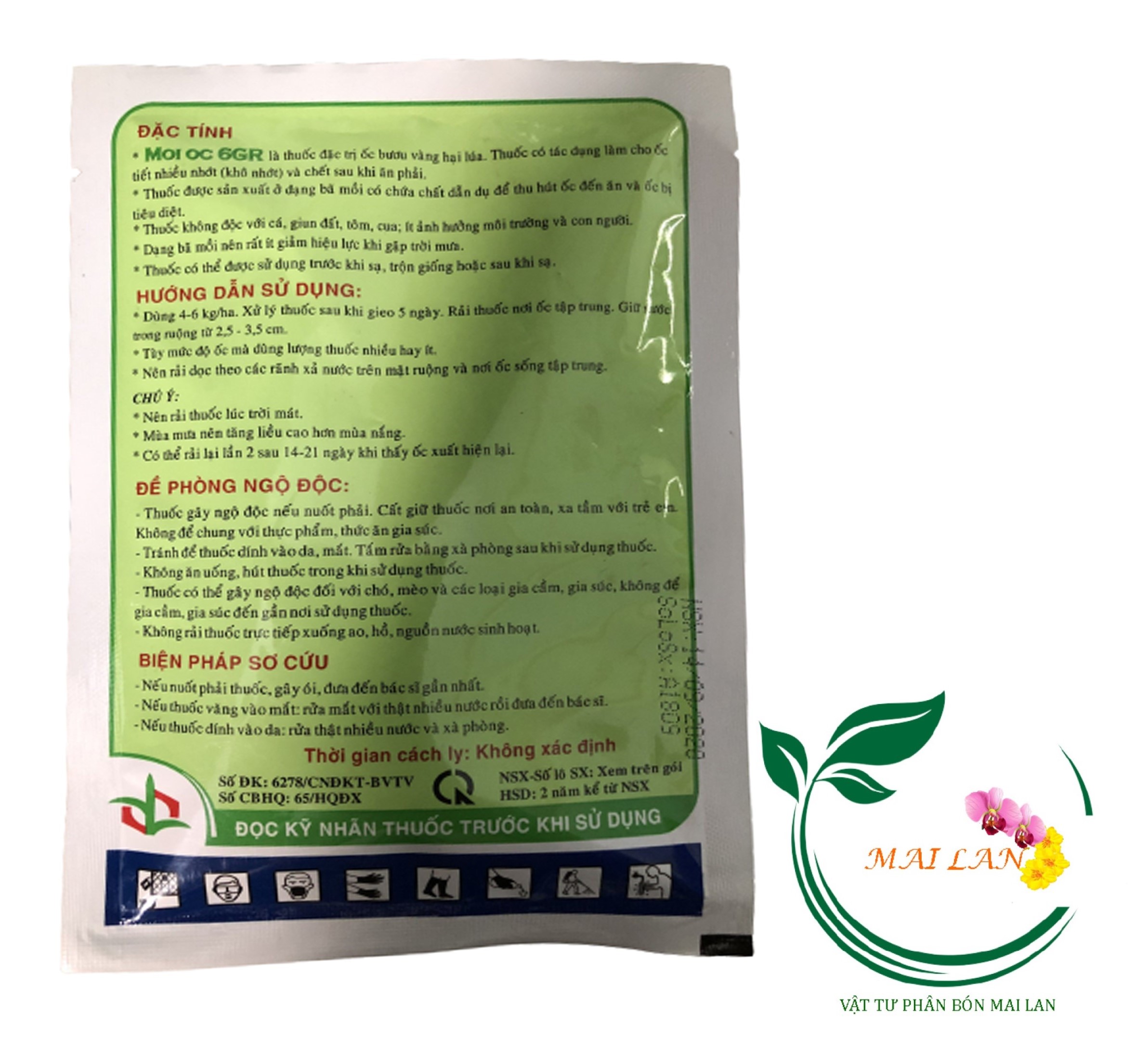 Thuốc Trừ Ốc Moi Oc 6GR - #092B# 100g