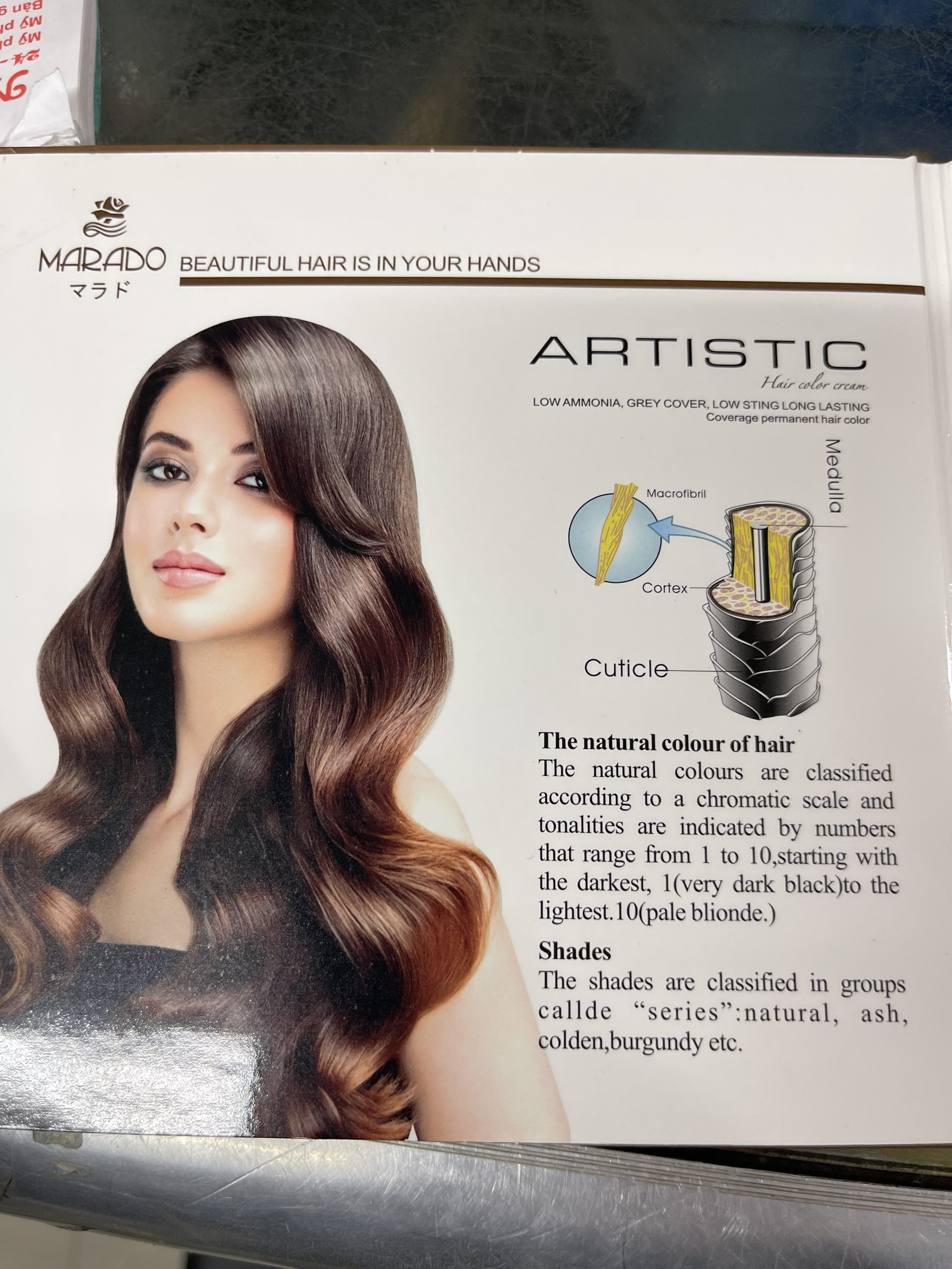 Kem nhuộm tóc phủ bạc Collagen Marado 100ml x2
