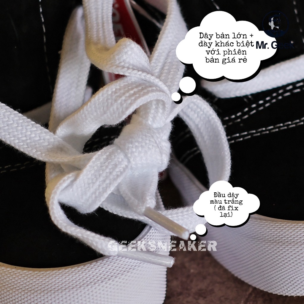 [GeekSneaker] Giày Sneaker Cổ Thấp Vans Knu Skool Black White