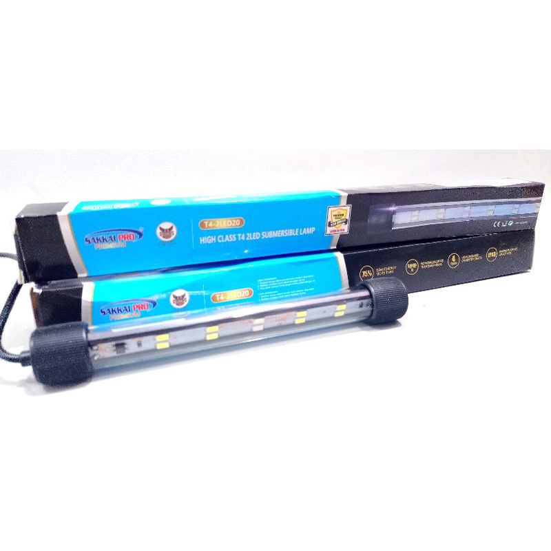 Lampu LED celup Aquarium SAKKAI PRO T4 2LED 20