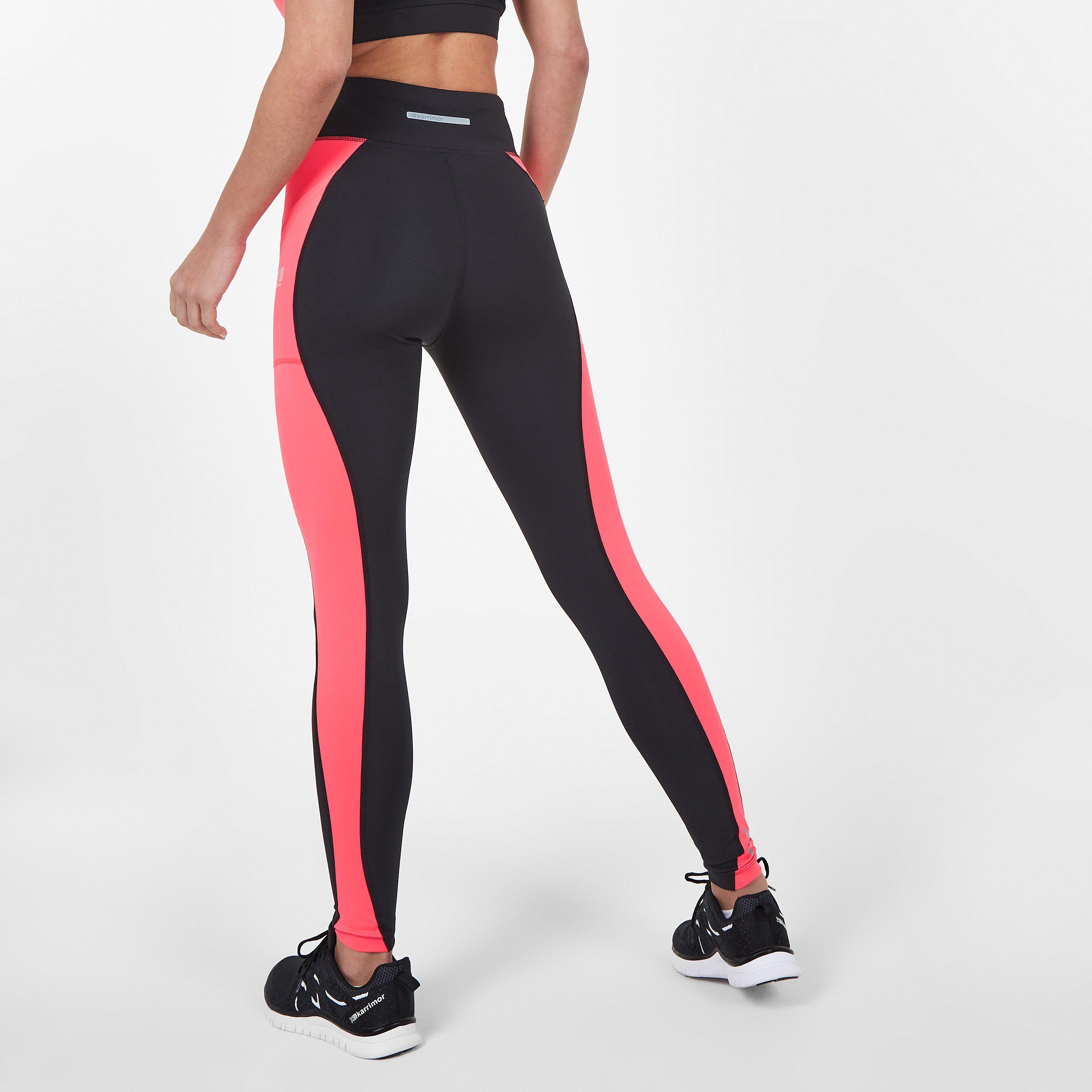 Karrimor Womens Running Tights (Black/Pink) - Sports Direct