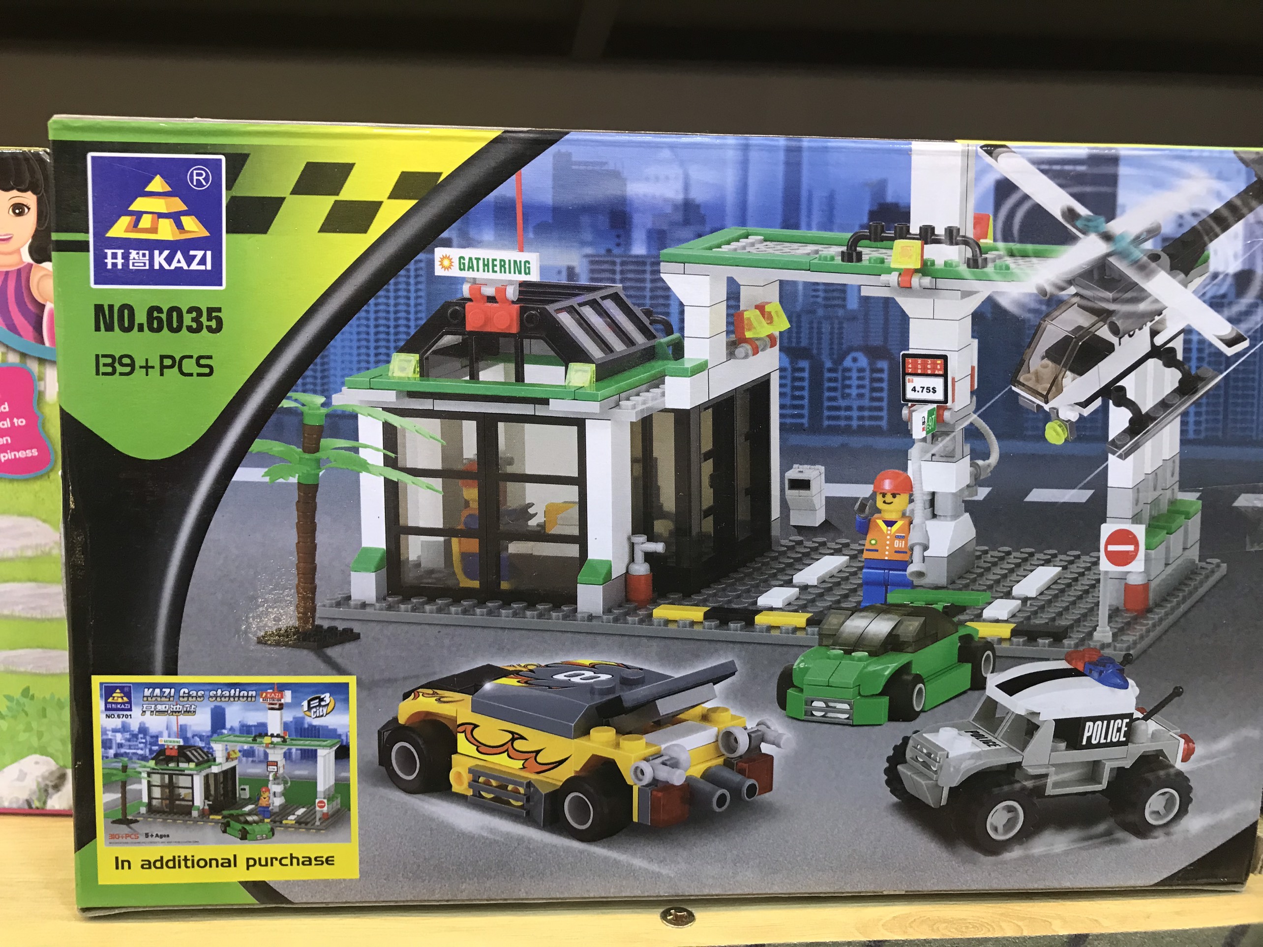 Bộ lego lắp ráp KAZI Trạm xăng