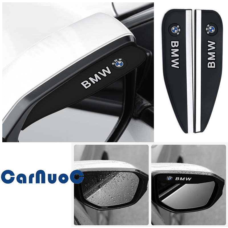 3D M styling Rain Eyebrow Board For BMW All Series Rain Remover Mirror Visor Side Mirror Cover Rainproof Car Accessories View Limited Accident Prevention 2pcs set 