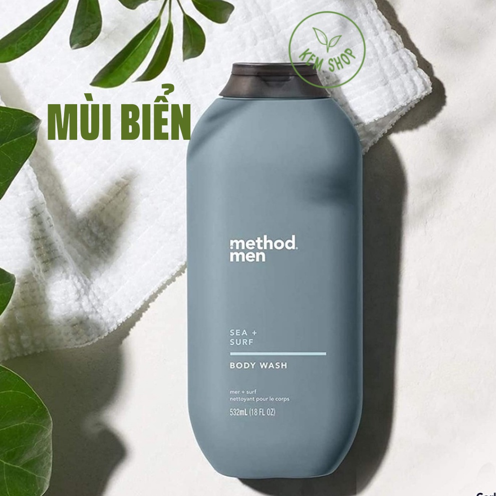 Sữa Tắm organic Method Body Wash / Method men cho cả Nữ và Nam 532ml Chuẩn Hàng Úc 100% từ thiên nhiên