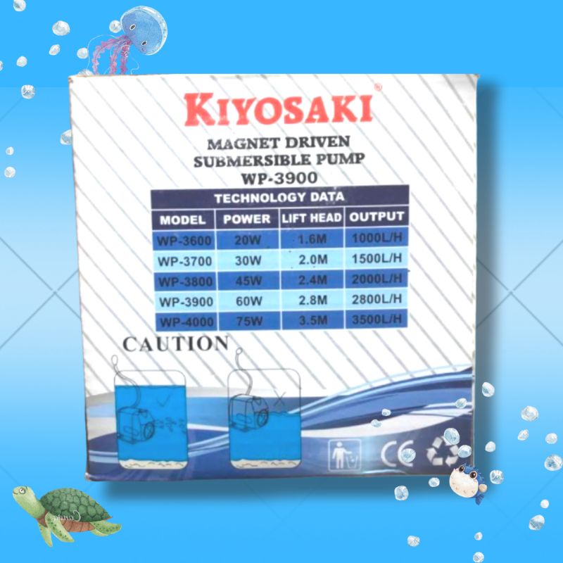 Pompa kolam aquarium air mancur KIYOSAKI WP 3900 Submersible pump