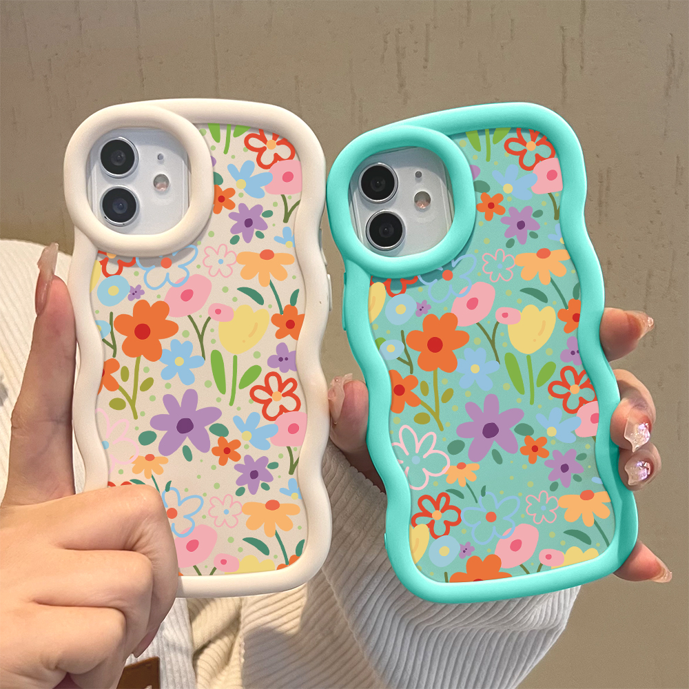 FELMYST%20for%20Realme%2012%20Pro%20Plus%2012%20Pro%205G%20Back%20Cover%20Big%20Wave%20Edge%20Soft%20Silicone%20Full%20Screen%20of%20Small%20Flowers%20Pattern%20Macaron%20Phone%20Case%20-%20Image%203