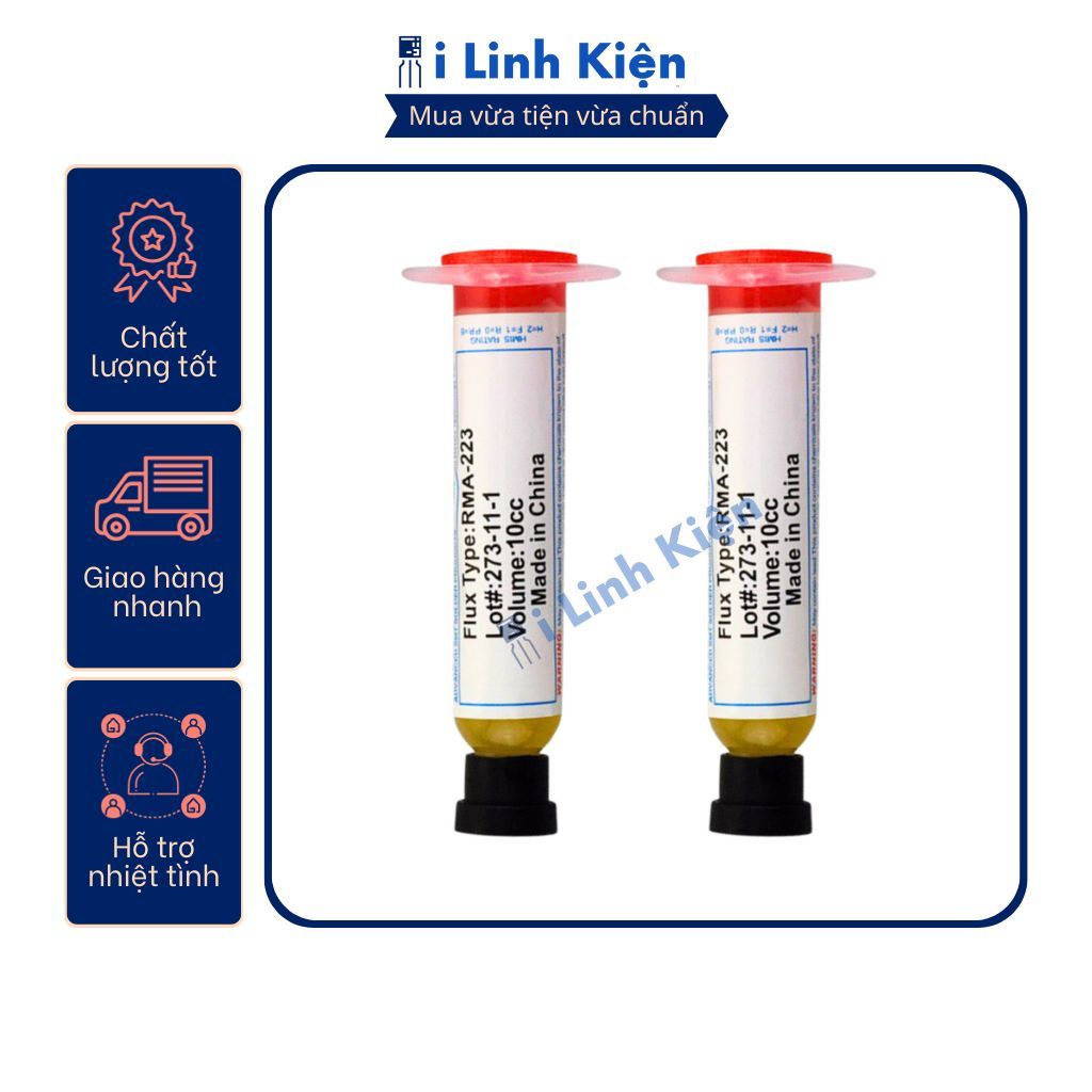 Mỡ hàn thiếc hỗ trợ hàn mạch RMA-223 10cc chuyên dụng chất lượng cao.