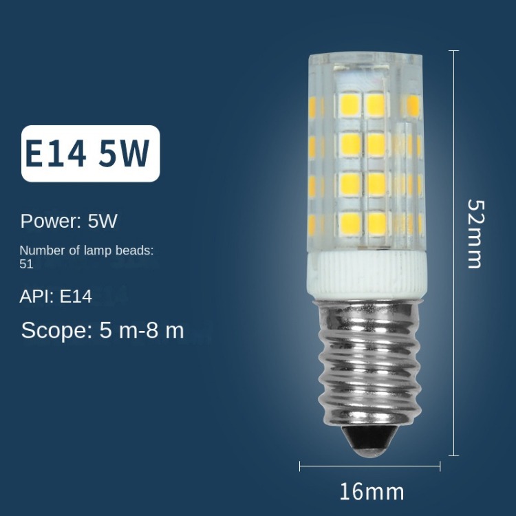 Home wi corn light led bulb e14 refrigerator bulb e12 screw mouth indoor household light energy saving lamp tri color corn beads 3w 5w 9w