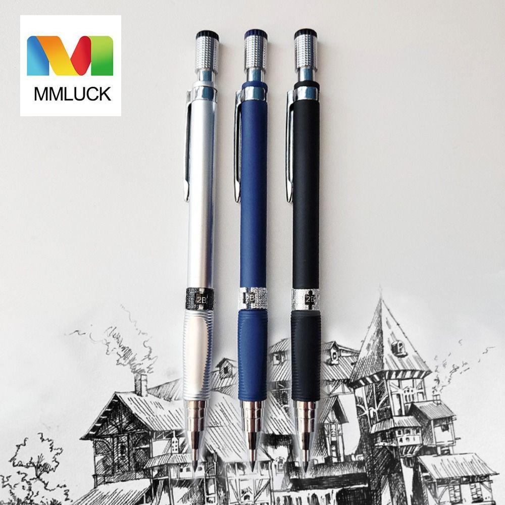 MMLUCK Drawing Mechanical Pencil Sketching Drafting Propelling Pencil 3 Color Writing Automatic Pencil School Office