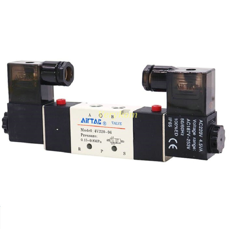 1/8"%20Airtac%204v220-06%202%20-%2020%20Row%20Pneumatic%205%20Way%20Double%20Solenoid%20Valve%20Block%20With%20Fitting%20Manifold%2012v%20Dc%2024v%20Ac%20110v%20220v%2024vdc%20-%20Image%205