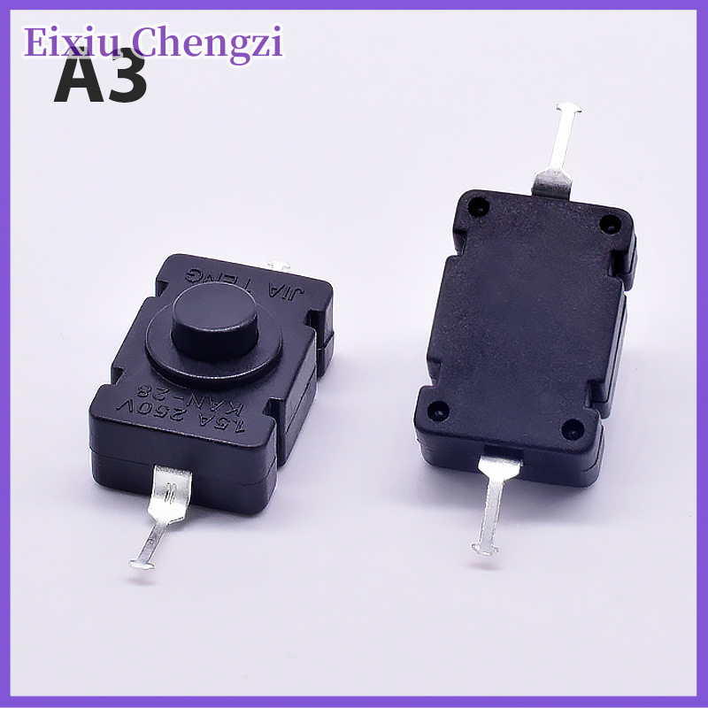 Eixiu 5 chiếc công tắc đèn pin 1.5a250v kan-28 công tắc nút nhấn smd tự khóa