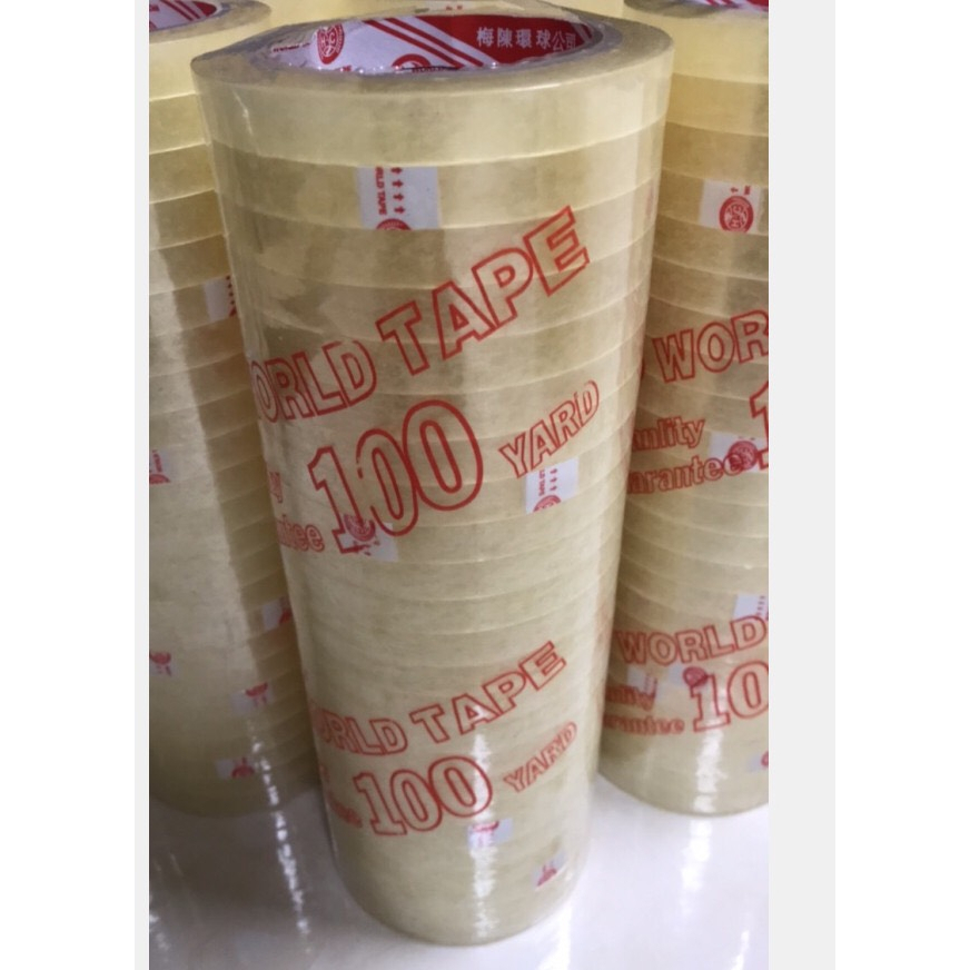Băng keo trong 24mm- 100y dùng dán quà độ dính cao.