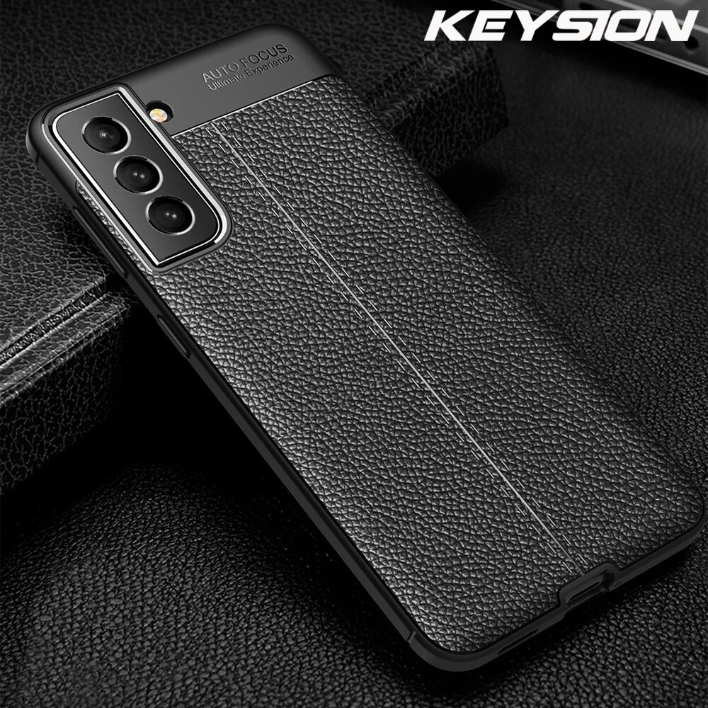 KEYSION%20Shockproof%20Case%20for%20Samsung%20S22%20Ultra%205G%20S24+%20Leather%20Texture%20Silicone%20Phone%20cover%20for%20Galaxy%20S23%20Ulta%20S21%20FE%20S20%20FE%20-%20Image%209