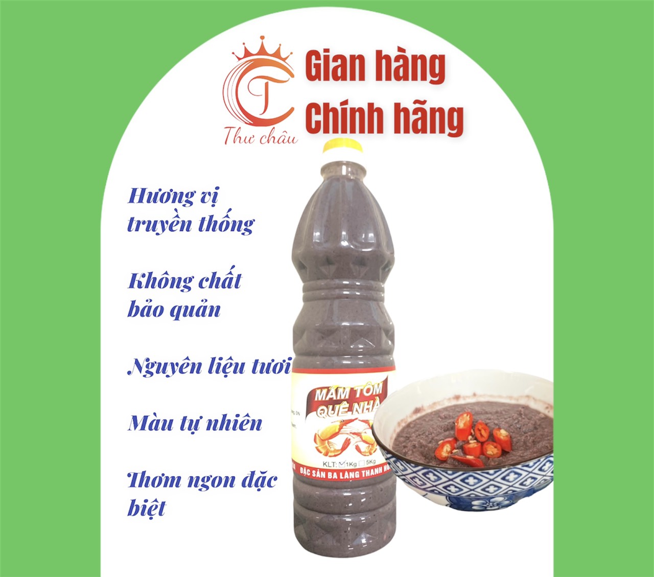 MẮM TÔM BA LÀNG THANH HÓA (Quê nhà) chai 1kg