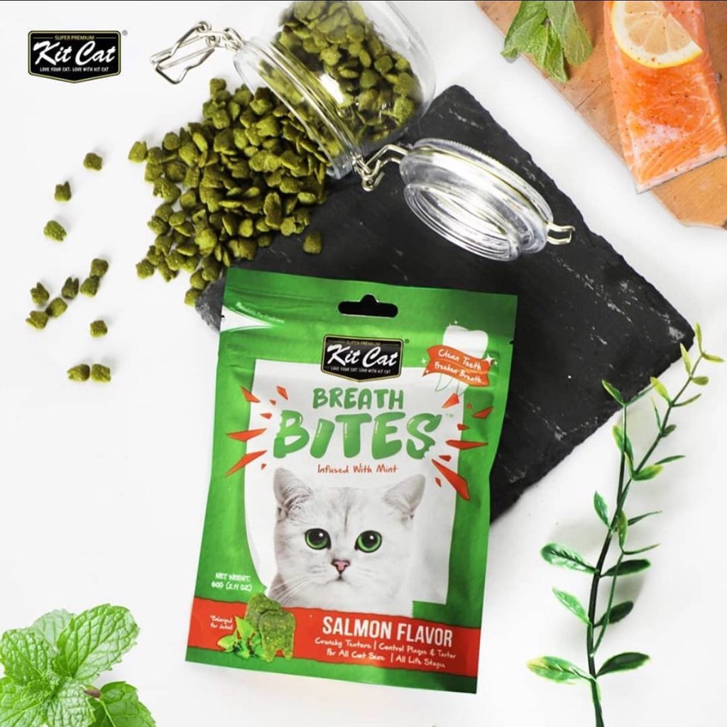 KITCAT BREATH BITES Viên nhai sạch răng cho mèo