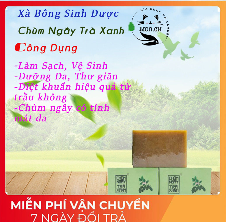 Xà Bông Sinh Dược/ Xà Bông Thảo Dược (Tặng kèm túi lưới)