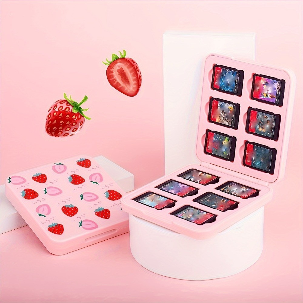Strawberry Game Case Holder For Nintendo Switch/OLED/Lite, 12 Game Card ...