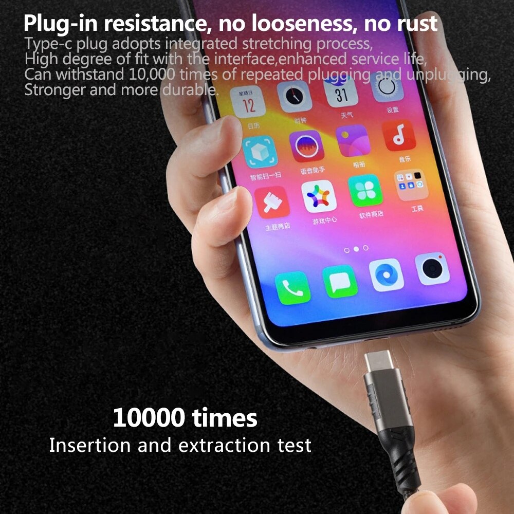 USB Type A to Type C Cable USB3.2 USB C 3.1 Gen2 Data Cable 10Gbps PD 60W/3A USB C SSD Hard Disk Fast Charging Cord for Samsung