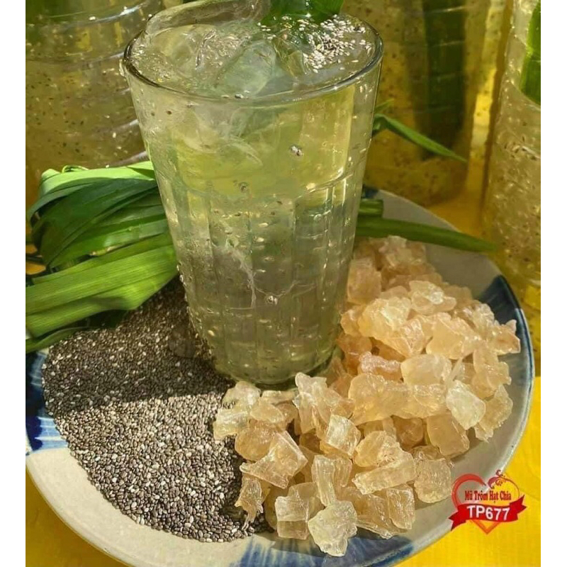 SET Mủ TRÔM HẠT CHIA LÁ DỨA