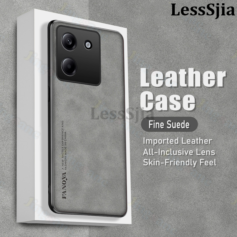 Phone cover Xiaomi Poco M7 Pro Back case Frosted Soft Vintage Leather Anti Drop For Xiaomi Poco M7 Pro 5G Phone cases.