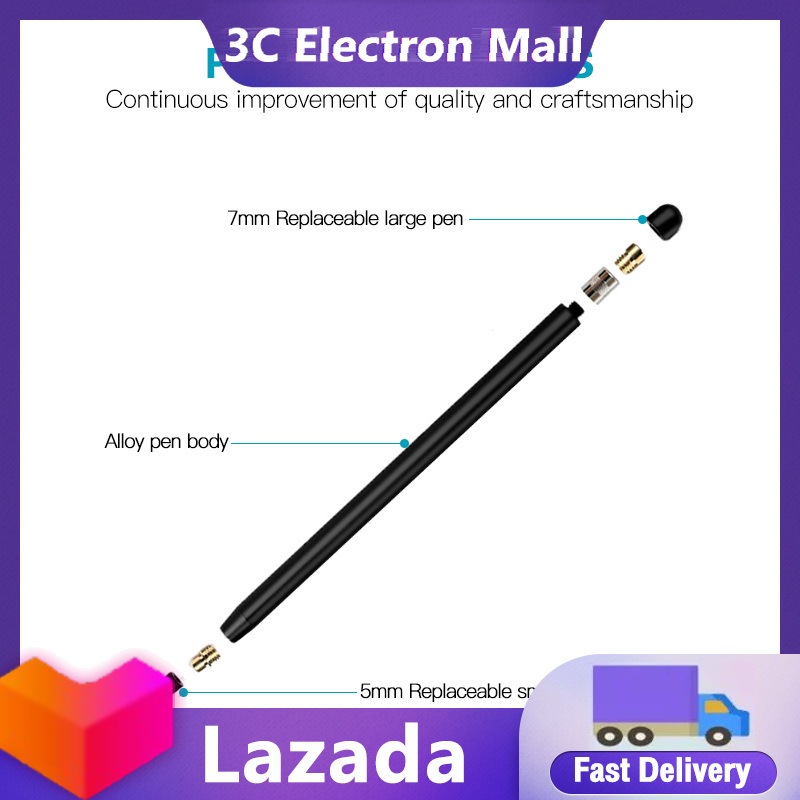 2 in 1 Stylus Pen Capacitive Screen Touch Pencil Drawing Pen for Tablet Android Smartphone