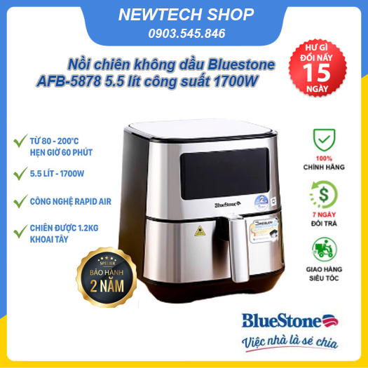 Nồi Chiên Không Dầu BlueStone 5.5L AFB-5878 (Điện tử)
