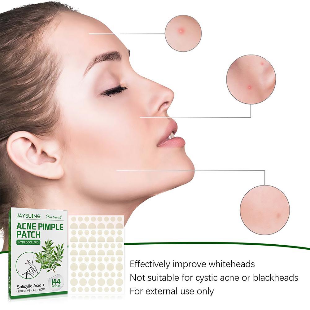 144 Pcs Waterproof Acne Pimple Patch Invisible Stickers Tea Tree Oil Acne Patch