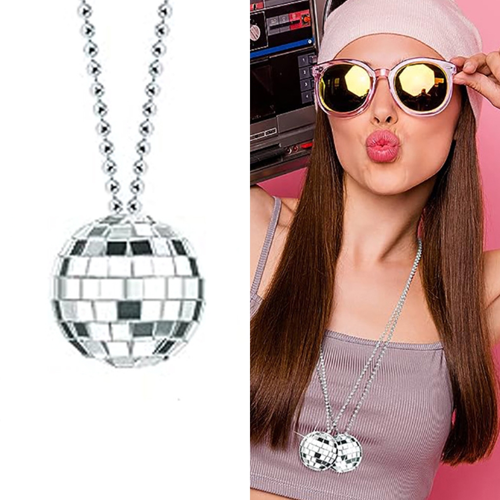 Silver 70s Bling Disco Ball Chain Necklace Costume Accessory | Michaels