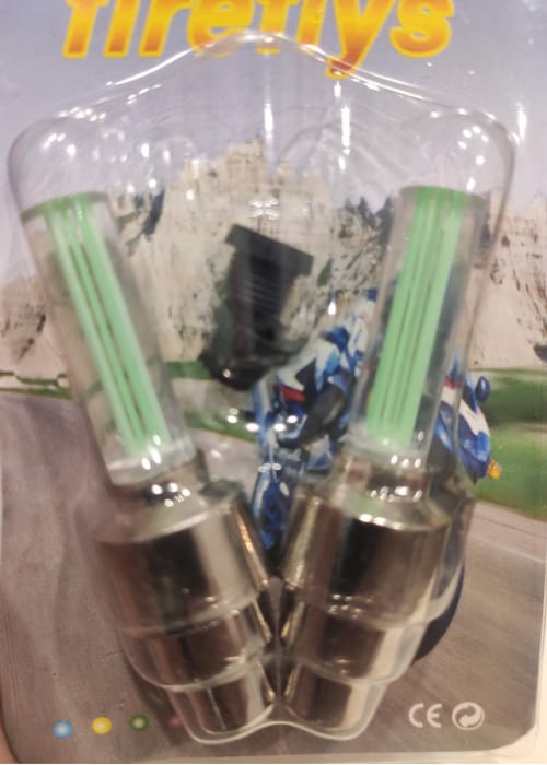 2 Pcs Cycle Bike Glow In The Dark Car Tyre Valve Cap Motion Running Sensor Activated Wheel Spokes Neon LED Light. 