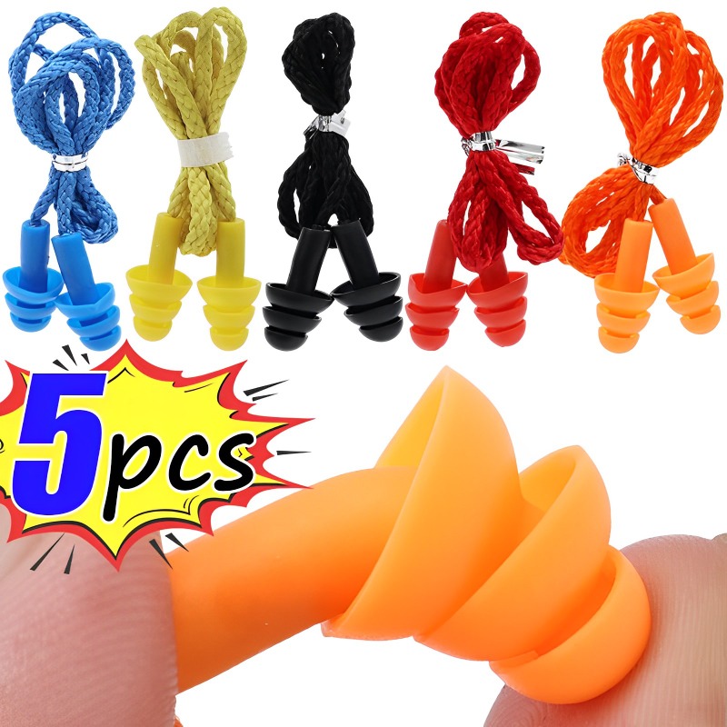 【Wildfolk Studio】Silicone Corded Ear Plug Protector Anti Lost Reusable ...